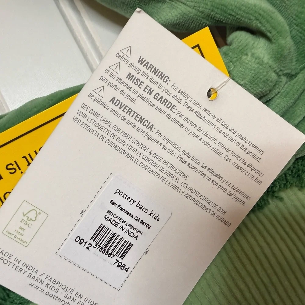 Pottery Barn Kids Baby Caterpillar Bunting Costume Infant 0-6 Mths NEW 1876